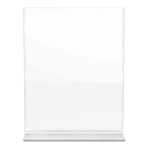 Superior Image Double Sided Sign Holder, 8.5 X 11 Insert, Clear