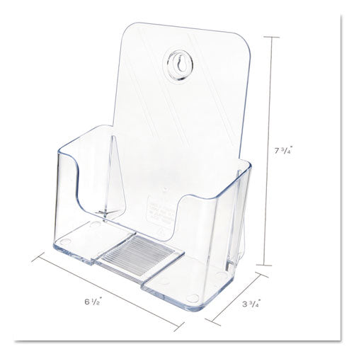 Docuholder For Countertop/wall-mount, Booklet Size, 6.5w X 3.75d X 7.75h, Clear