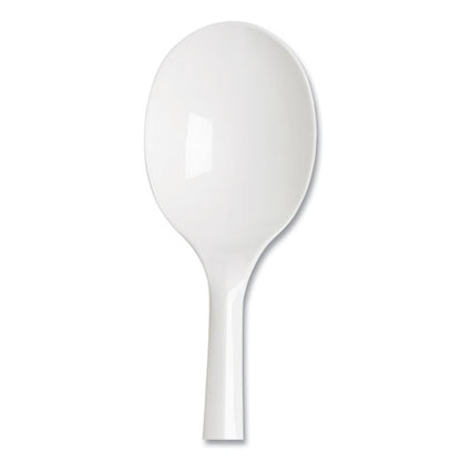 Plastic Cutlery, Mediumweight Soup Spoons, White, 1,000/carton