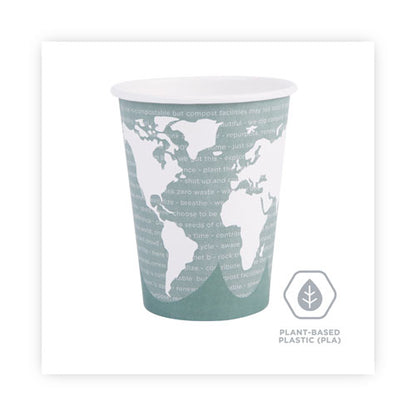 World Art Renewable And Compostable Hot Cups, 12 Oz, 50/pack, 20 Packs/carton