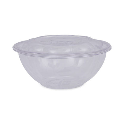 Renewable And Compostable Salad Bowls With Lids, 24 Oz, Clear, Plastic, 50/pack, 3 Packs/carton