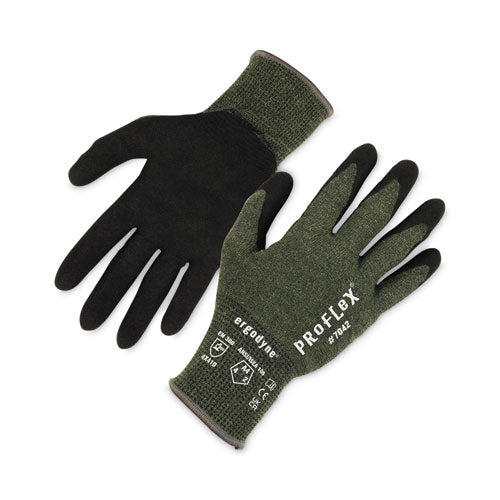 Proflex 7042 Ansi A4 Nitrile-coated Cr Gloves, Green, X-large, Pair