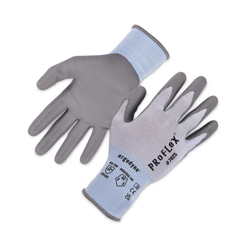 Proflex 7025 Ansi A2 Pu Coated Cr Gloves, Blue, 2x-large, Pair