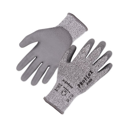 Proflex 7030 Ansi A3 Pu Coated Cr Gloves, Gray, Large, 12 Pairs/pack