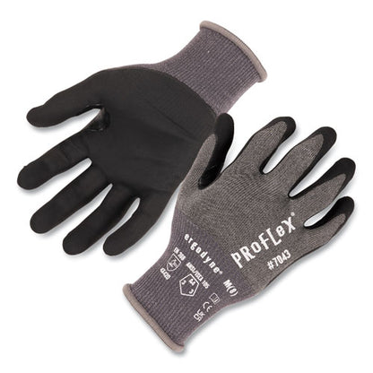 Proflex 7043 Ansi A4 Nitrile Coated Cr Gloves, Gray, X-large, 1 Pair