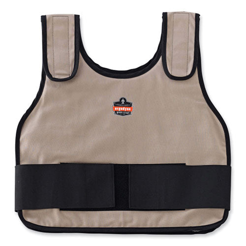 Chill-its 6235 Standard Phase Change Cooling Vest, Cotton, Small/medium, Khaki