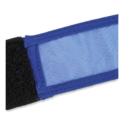 Chill-its 6705ct Cooling Pva Hook And Loop Bandana Headband, One Size Fits Most, Solid Blue