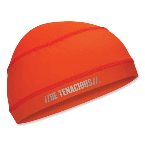 Chill-its 6632 Performance Knit Cooling Skull Cap, Polyester/spandex, One Size Fits Most, Orange