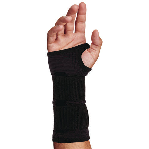 Proflex 685 Wrist Support Sleeve - Double Strap, Small, Fits Left Hand/right Hand, Black