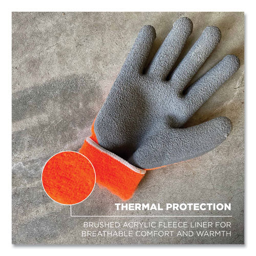 Proflex 7401-case Coated Lightweight Winter Gloves, Orange, Medium, 144 Pairs/carton