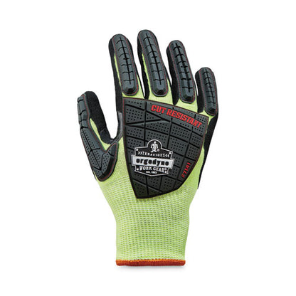 Proflex 7141 Ansi A4 Dir Nitrile-coated Cr Gloves, Lime, Large, Pair