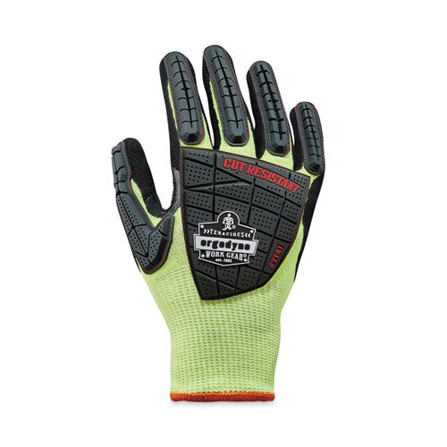 Proflex 7141 Ansi A4 Dir Nitrile-coated Cr Gloves, Lime, X-large, Pair