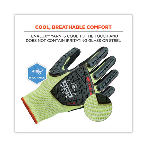 Proflex 7141 Ansi A4 Dir Nitrile-coated Cr Gloves, Lime, X-large, Pair