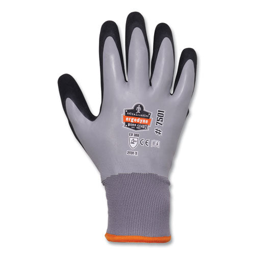 Proflex 7501-case Coated Waterproof Winter Gloves, Gray, Large, 144 Pairs/carton