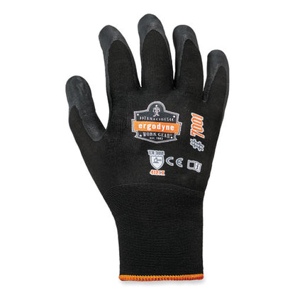 Proflex 7001 Nitrile-coated Gloves, Black, Medium, Pair