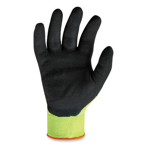 Proflex 7021 Hi-vis Nitrile-coated Cr Gloves, Lime, Medium Pair