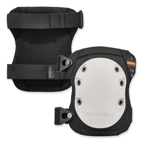 Proflex 315 Abrasion-resistant Knee Pads, Long Textured White Hard Cap, Buckle Closure, Pair