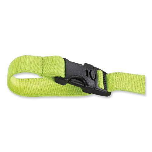 Squids 3150 Elastic Lanyard With Buckle, 2 Lb Max Working Capacity, 18" To 48" Long, Lime