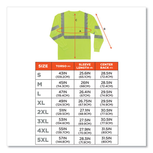 Glowear 8391 Class 3 Hi-vis Long Sleeve Shirt, Polyester, Lime, Medium