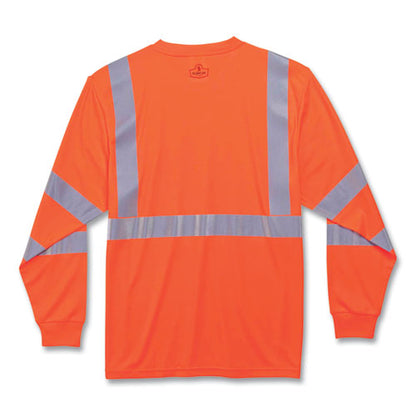 Glowear 8391 Class 3 Hi-vis Long Sleeve Shirt, Polyester, Orange, 5x-large