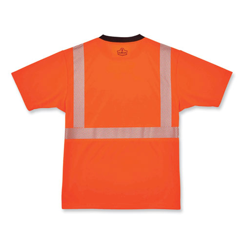 Glowear 8280bk Class 2 Performance T-shirt With Black Bottom, Polyester, 3x-large, Orange