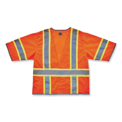 Glowear 8346z Class 3 Two-tone Hi-vis Surveyor Zipper Vest, Large/x-large, Orange