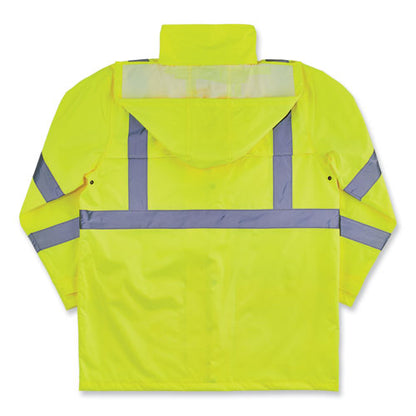 Glowear 8366 Class 3 Lightweight Hi-vis Rain Jacket, Polyester, 5x-large, Lime