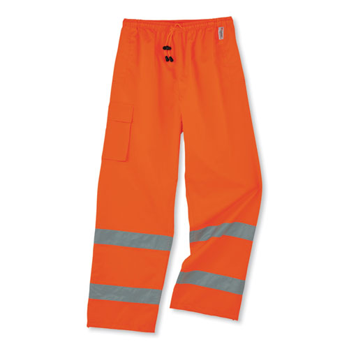 Glowear 8915 Class E Hi-vis Rain Pants, X-large, Orange