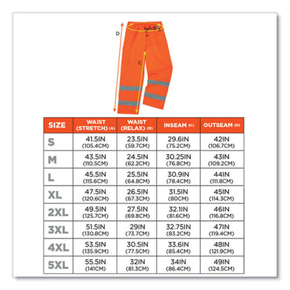 Glowear 8925 Class E Hi-vis Thermal Pants, Small, Orange