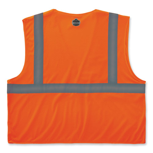 Glowear 8210hl-s Single Size Class 2 Economy Mesh Vest, Polyester, 2x-large, Orange