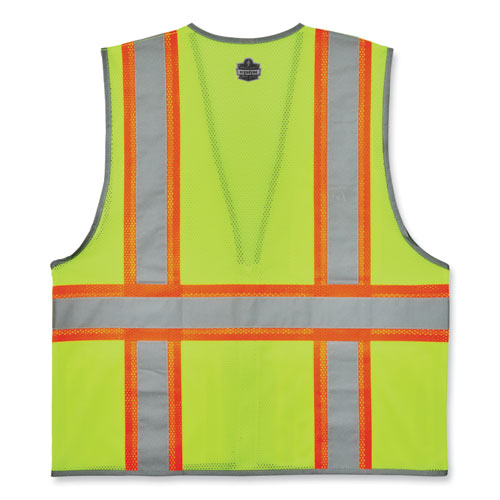 Glowear 8246z-s Single Size Class 2 Two-tone Mesh Vest, Polyester, 2x-large, Lime