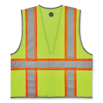 Glowear 8246z-s Single Size Class 2 Two-tone Mesh Vest, Polyester, 3x-large, Lime