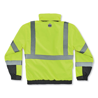 Glowear 8381 Class 3 Hi-vis 4-in-1 Quilted Bomber Jacket, Lime, 5x-large