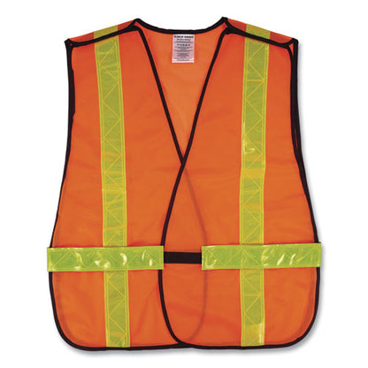 Glowear 8080bax Non-certified X-back Hi-vis Safety Vest, Polyester, One Size Fits Most, Orange/yellow