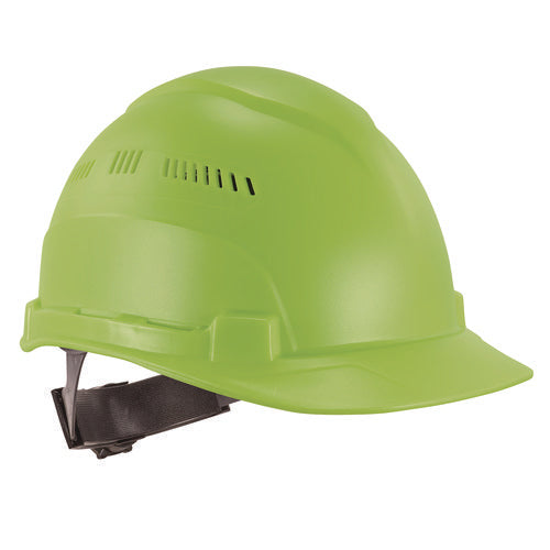 Skullerz 8966 Class C Lightweight Cap-style Hard Hat, Adjustable Venting, 6-point Rachet Suspension, Lime