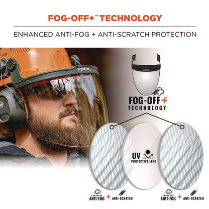 Skullerz 8997 Anti-scratch/anti-fog Face Shield Replacement, Cap-style/safety Helmet, Clear Lens