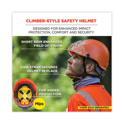 Skullerz 8974-mips Class E Safety Helmet With Mips Elevate Ratchet Suspension, Orange