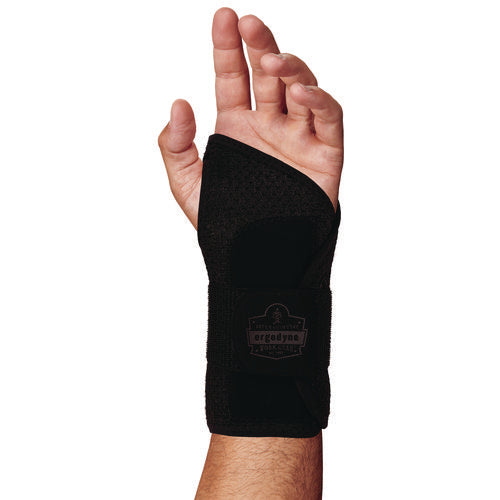 Proflex 4005 Wrist Brace Support With Single Strap, X-large, Fits Left Hand, Black