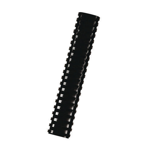 Plastic Comb Bindings, Oval, 2" Diameter, 500 Sheet Capacity, Black, 40/pack