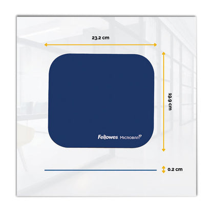 Mouse Pad With Microban Protection, 9 X 8, Navy