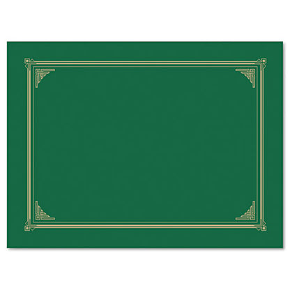 Certificate/document Cover, 12.5 X 9.75, Green, 6/pack