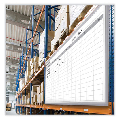 In/out Magnetic Whiteboard, Personnel In/out Tracking Chart, 48.5" X 36.5", White/gray Surface, Satin Aluminum Frame