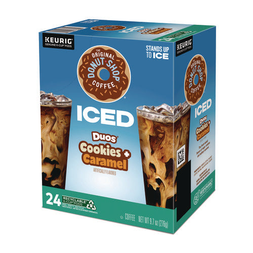 Iced Duos Cookies + Caramel Iced Coffee K-cup Pods, 24/box