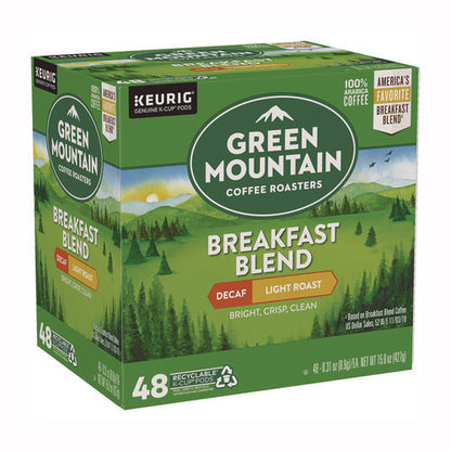 Breakfast Blend Decaf Coffee K-cups, 48/box