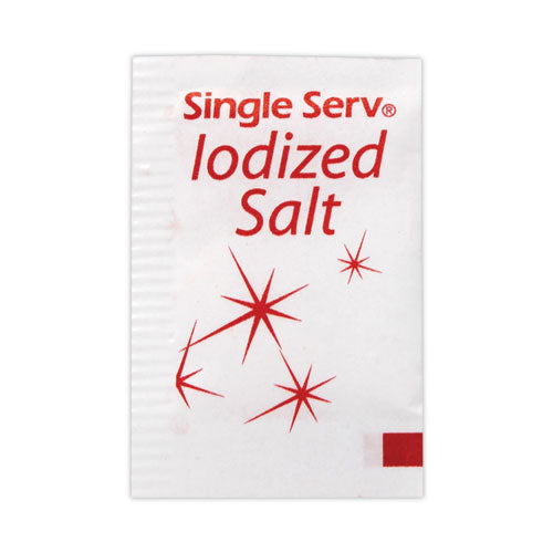 Iodized Salt Packet, 0.6 G Packet, 3,000/carton