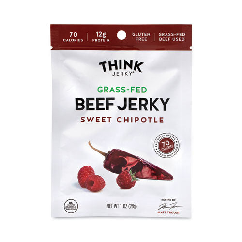 Sweet Chipotle Beef Jerky, 1 Oz Pouch, 12/pack