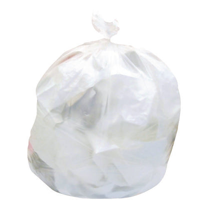 High-density Waste Can Liners, 33 Gal, 9 Mic, 33" X 40", Natural, Roll, 25 Bags/roll, 20 Rolls/carton