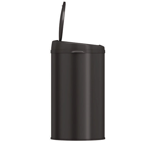 Sensor Trash Can, 8 Gal, Plastic/stainless Steel, Black