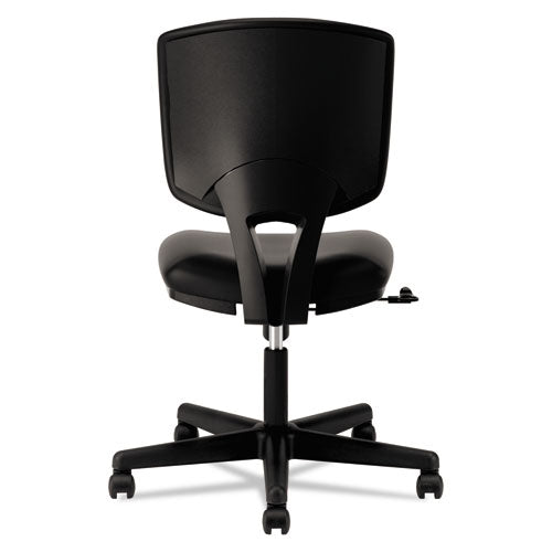 Volt Series Leather Task Chair, Supports Up To 250 Lb, 18" To 22.25" Seat Height, Black