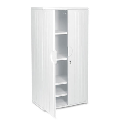 Rough N Ready Storage Cabinet, Four-shelf, 36w X 22d X 72h, Platinum